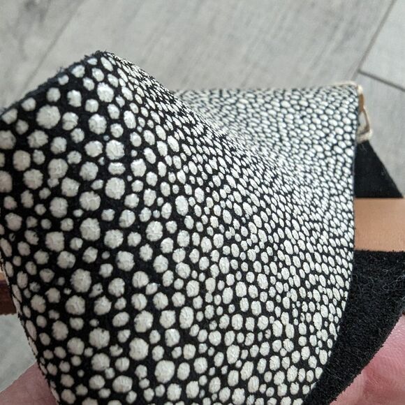 Soludos Braided Slide Sandal Size 10 Black and White leather - Picture 2 of 9